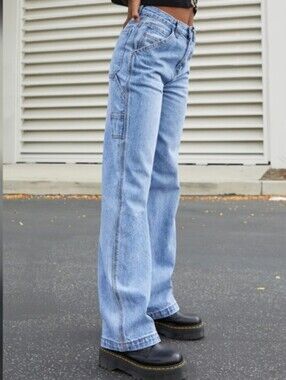 Brandy Melville John Galt Light Wash Blue Carpenter Jeans